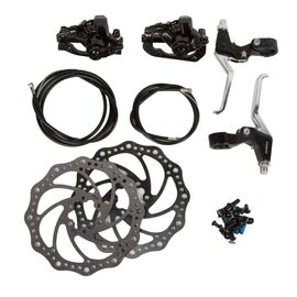 Тормоз ALHONGA HJ-MD11+HJ-327ADV+2P, дисковые, механические, комплект, ротор 160 мм, MD11, изображение  - НаВелосипеде.рф