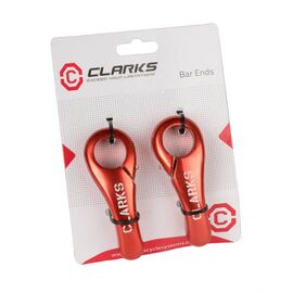 Рога для велосипеда CLARK`S короткие cb-02 "мини" алюминий слабоизогн. эргон. красные 3-320 , изображение  - НаВелосипеде.рф