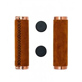Грипсы велосипедные Vinca sport, с зажимами, длина 130мм, цвет коричневый H-G 220 brown, изображение  - НаВелосипеде.рф