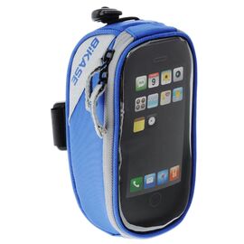 Велосумка BiKase Beetle, на верхнюю часть рамы, с чехлом для смартфона, синяя, 1028, изображение  - НаВелосипеде.рф