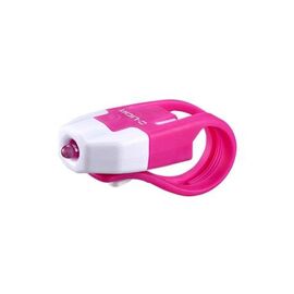 Фонарь велосипедный D-LIGHT CG-210R-WH+PK, задний, габаритный, красный светодиод, корпус белый/розовый, 3034, изображение  - НаВелосипеде.рф