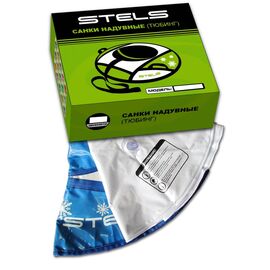 Санки STELS, надувные D110см верх тентовая ткань, с камерой, комплект, в коробке Stels, изображение  - НаВелосипеде.рф