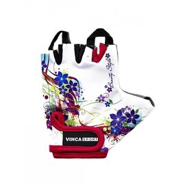 Велоперчатки детские Vinca Sport VG 979 Flowers, белый, Вариант УТ-00183844: Размер: 4XS, изображение  - НаВелосипеде.рф