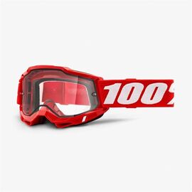 Веломаска 100% Accuri 2 Enduro Goggle Red / Clear Dual Lens, 50221-501-03, изображение  - НаВелосипеде.рф