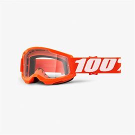 Веломаска подростковая 100% Strata 2 Youth Goggle Orange / Clear Lens, 50521-101-05, изображение  - НаВелосипеде.рф