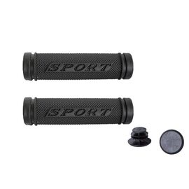 Грипсы велосипедные New Vision SPORT, 120 мм, резиновые, с барендами, черный, УТ00019528, изображение  - НаВелосипеде.рф
