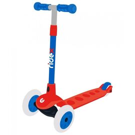 Самокат детский RIDEX Hero 3-х колесный, 120/80 мм, красный/синий, изображение  - НаВелосипеде.рф