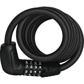 Замок велосипедный ABUS Tresor 6512C/180см SCMU, трос 12 мм, кодовый 4-х разрядный, с кронштейном, черный, 05-0013414, изображение  - НаВелосипеде.рф