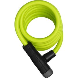 Замок велосипедный Abus  Primo 5510K/180 см SCMU, трос 10 мм, на ключ, с кронштейном, лаймовый, 05-0016482, изображение  - НаВелосипеде.рф