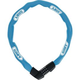 Замок велосипедный ABUS Tresor 1385/85 см, цепь 7 мм, код 4-х разрядный, класс защиты 7/15, 1050 гр, голубой, 05-0048567, изображение  - НаВелосипеде.рф