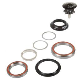 Рулевой набор NECO, алюминий, 1 1/8"-1,5" 28,5/41,8/52/39,8 мм, 45`x45`, 77 гр. черный, 5-390365 , изображение  - НаВелосипеде.рф