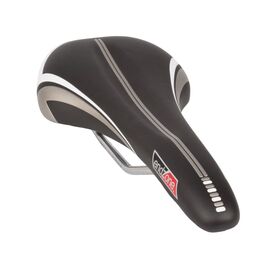 Седло велосипедное VELO VL-1630 спорт, облегченное, 257г, 286х134мм, черно-белое, 6-141630, изображение  - НаВелосипеде.рф