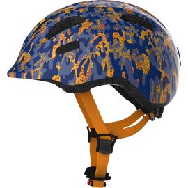 Шлем велосипедный ABUS Smiley 2.0, детский, camou blue (сине-оранжевый камо), 05-0086957, Вариант УТ-00245289: Размер: S(45-50) , изображение  - НаВелосипеде.рф