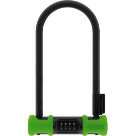 Замок велосипедный ABUS U-Lock 410C/170HB, скоба 12 мм, код 4-х разрядный, 230х170 мм, SH34, черно-зеленый, 05-0086740, изображение  - НаВелосипеде.рф