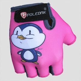 Велоперчатки Polednik BABY, детские, розовые пингвин, Вариант УТ-00244979: Размер: 3 , изображение  - НаВелосипеде.рф
