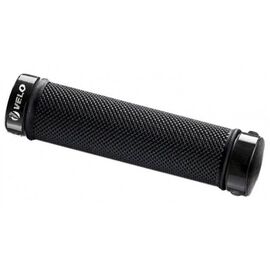 Грипсы велосипедные Velo, Anti-Slip, 130 мм, с хомутами, черные, Velo VLG-775 D2, изображение  - НаВелосипеде.рф