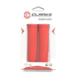 Грипсы велосипедные CLARK`S С98-130,  резина, 130 мм, красный, 3-379, изображение  - НаВелосипеде.рф