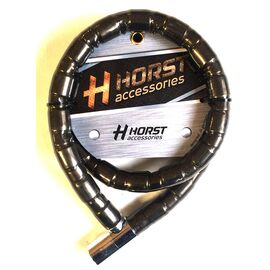 Замок велосипедный HORST, 22х1200 мм, цепь, на ключ, черный, 09-100257, изображение  - НаВелосипеде.рф