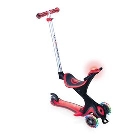 Самокат-трансформер Globber GO UP COMFORT PLAY LIGHTS, красный, 2020, 463-102 G, изображение  - НаВелосипеде.рф