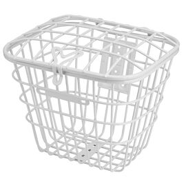 Велокорзина STELS JL-075, передняя, стойки для 28", белая, 270056, изображение  - НаВелосипеде.рф