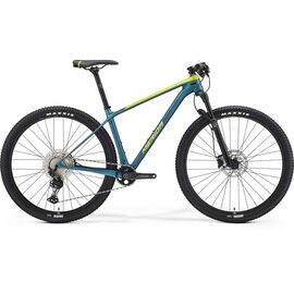 Горный велосипед Merida Big.Nine 3000 29" 2021, Вариант УТ-00252408: Рама: M(17") (Рост: 170-177 см), Цвет: SilkLime/Teal-Blue , изображение  - НаВелосипеде.рф