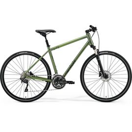 Гибридный велосипед Merida Crossway 300 28" 2021, 6110882732, Вариант УТ-00252418: Рама: L(55cm) (Рост: 177-185 см), Цвет: MattFogGreen/DarkGreen , изображение  - НаВелосипеде.рф