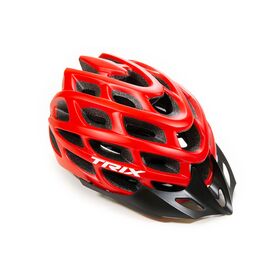 Шлем велосипедный TRIX, кросс-кантри, 35 отверстий, красный, матовый, PNY41(L)RED, Вариант УТ-00252438: Размер: L (59-60 см), изображение  - НаВелосипеде.рф