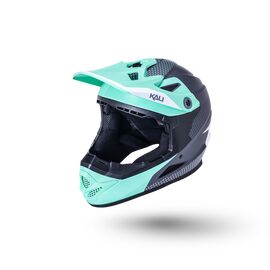 Велошлем KALI Zoka Full Face, DH/BMX, 6 отверстий, LDL, Dash матовый/бирюзовый/серый, 2021, 02-10621222, Вариант УТ-00253874: Размер: YM (50-51 см) , изображение  - НаВелосипеде.рф
