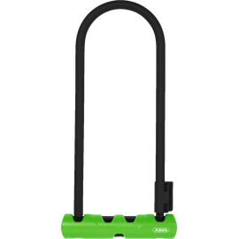 Велозамок ABUS Ultra 410/170HB, 230х110 мм + трос Cobra 10/120мм, скоба, 14 мм, ключ, черно-зеленый, 05-0034590, изображение  - НаВелосипеде.рф