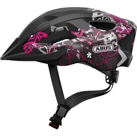 Велошлем ABUS Aduro 2.0, с LED фонариком, светоотражающий элемент, 14 отверстий, черно-розовый, 05-0072559, Вариант УТ-00253924: Размер: L (58-62 см), изображение  - НаВелосипеде.рф