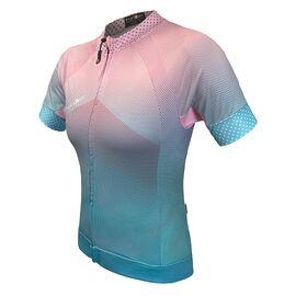 Велофутболка FUNKIER PIACENZA-2 JW-848-2 Women Pro Short Jersey, женская, Pink/Mint, 12-720, Вариант УТ-00253931: Размер: S, изображение  - НаВелосипеде.рф