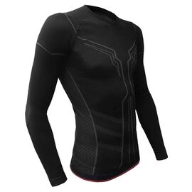 Велофутболка FUNKIER Merano JS-6012-L, термобелье UniSex Seamless Tech Long sleeve Base Layer Top, Black, 12-850, Вариант УТ-00253941: Размер: S-M, изображение  - НаВелосипеде.рф