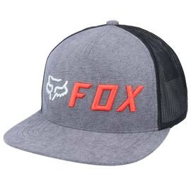 Бейсболка велосипедная Fox Apex Snapback Hat, Grey/Orange, 26047-230-OS, Вариант УТ-00252453: Размер: one size, изображение  - НаВелосипеде.рф