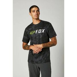 Футболка велосипедная Fox Apex Camo SS Tech Tee, black camo, 2021, 27924-247-2X, Вариант УТ-00256050: Размер: XXL, изображение  - НаВелосипеде.рф
