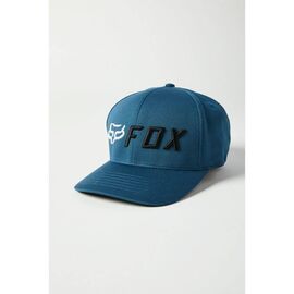 Бейсболка велосипедная Fox Apex Flexfit Hat, DARK INDIGO, 2021, 26044-203, Вариант УТ-00252451: Размер: S/M, изображение  - НаВелосипеде.рф