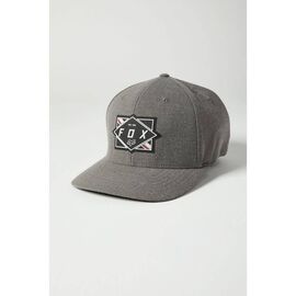 Бейсболка велосипедная Fox Burnt Flexfit Hat, pewter, 2021, 27095-052-L/XL, Вариант УТ-00252455: Размер: L/XL, изображение  - НаВелосипеде.рф