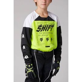 Велоджерси Shift White Label Flame Youth Jersey, подростковая, Flow Yellow, 2021, 26381-130-YL, Вариант УТ-00252659: Размер: YL, изображение  - НаВелосипеде.рф