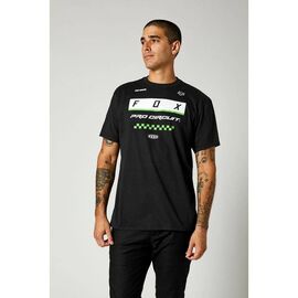 Футболка велосипедная Fox Pro Circuit Block SS Tee, Black, 2021, 26936-001-2X, Вариант УТ-00253004: Размер: XXL, изображение  - НаВелосипеде.рф