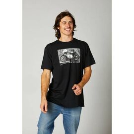 Футболка велосипедная Fox Yoshimura Racer Profile SS Tee, Black, 2021, 26954-001-L, Вариант УТ-00253068: Размер: L, изображение  - НаВелосипеде.рф