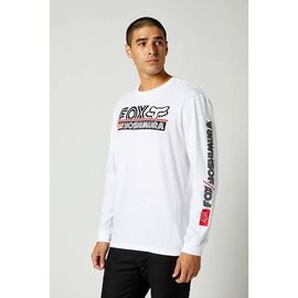Футболка велосипедная Fox Yoshimura LS Tee, Optic White, 2021, 26956-190-L, Вариант УТ-00253265: Размер: L, изображение  - НаВелосипеде.рф