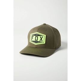 Бейсболка велосипедная Fox Emblem Flexfit Hat, olive green, 2021, 27096-099-L/XL, Вариант УТ-00256017: Размер: L/XL, изображение  - НаВелосипеде.рф
