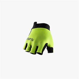 Велоперчатки 100% Exceeda Gel Short Finger Glove, fluo yellow, 2021, 10021-004-10, Вариант УТ-00256924: Размер: S, изображение  - НаВелосипеде.рф