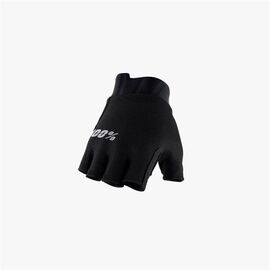 Велоперчатки 100% Exceeda Gel Short Finger Glove, solid black, 2021, 10021-100-10, Вариант УТ-00256925: Размер: S, изображение  - НаВелосипеде.рф