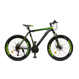 Горный велосипед HOGGER "PHOENIX" MD 26" 2021, Вариант УТ-00260687: Рама: 15" (Рост: 140-160 см), Цвет: зелено-серо-черный, изображение  - НаВелосипеде.рф