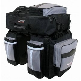 Велосумка-штаны M-WAVE на багажник, 3в1, 34+28 л, черно-серая, 5-122310 , изображение  - НаВелосипеде.рф