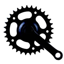 Система шатунов велосипедная 12-18" 1/2х3/32 32 зуба шатун 102мм черная 5-350220 , изображение  - НаВелосипеде.рф