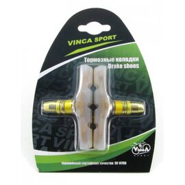 Тормозные колодки для велосипеда Vinca (пара) "золотые", (70мм) EN14766/SGS/REACH, VB 970 , изображение  - НаВелосипеде.рф