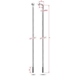 Спица Rodi Round Galvanized, черный, без ниппеля, 2,0X253 мм, 7RC0C20253, изображение  - НаВелосипеде.рф