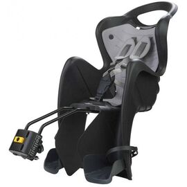 Детское велокресло BELLELLI MR FOX STANDARD B-FIX, заднее, крепление на подседельную трубу, BLACK LUX, 01FXSB0000LX, изображение  - НаВелосипеде.рф