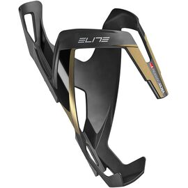 Флягодержатель велосипедный Elite Vico Carbon, чёрный матовый/ золото, 0156156, изображение  - НаВелосипеде.рф